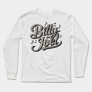 billy Joel Typography Long Sleeve T-Shirt